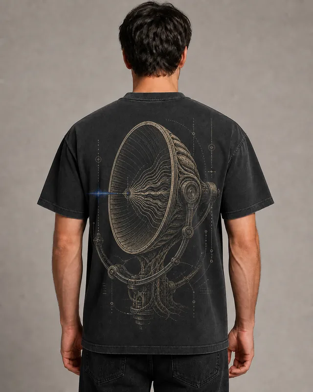Digital concept mockup for The Listening Engine shirt, shown for design review only