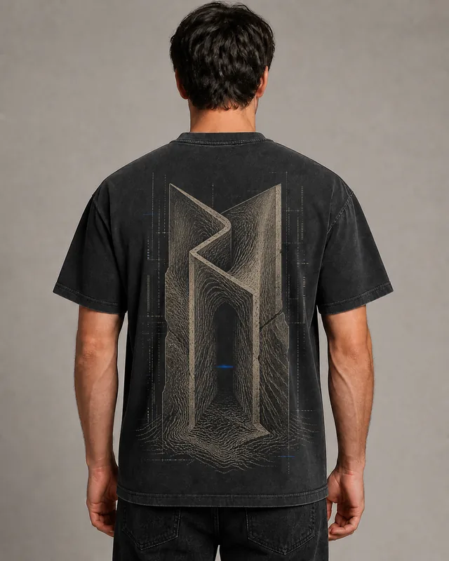Digital concept mockup for The Fold Gate shirt, shown for design review only