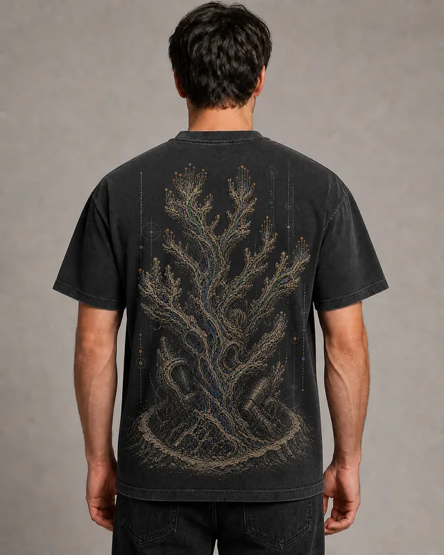 Digital concept mockup for The Memory Reef shirt, shown for design review only