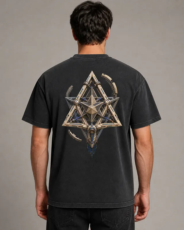 Digital concept mockup for The Phase Chariot shirt, shown for design review only